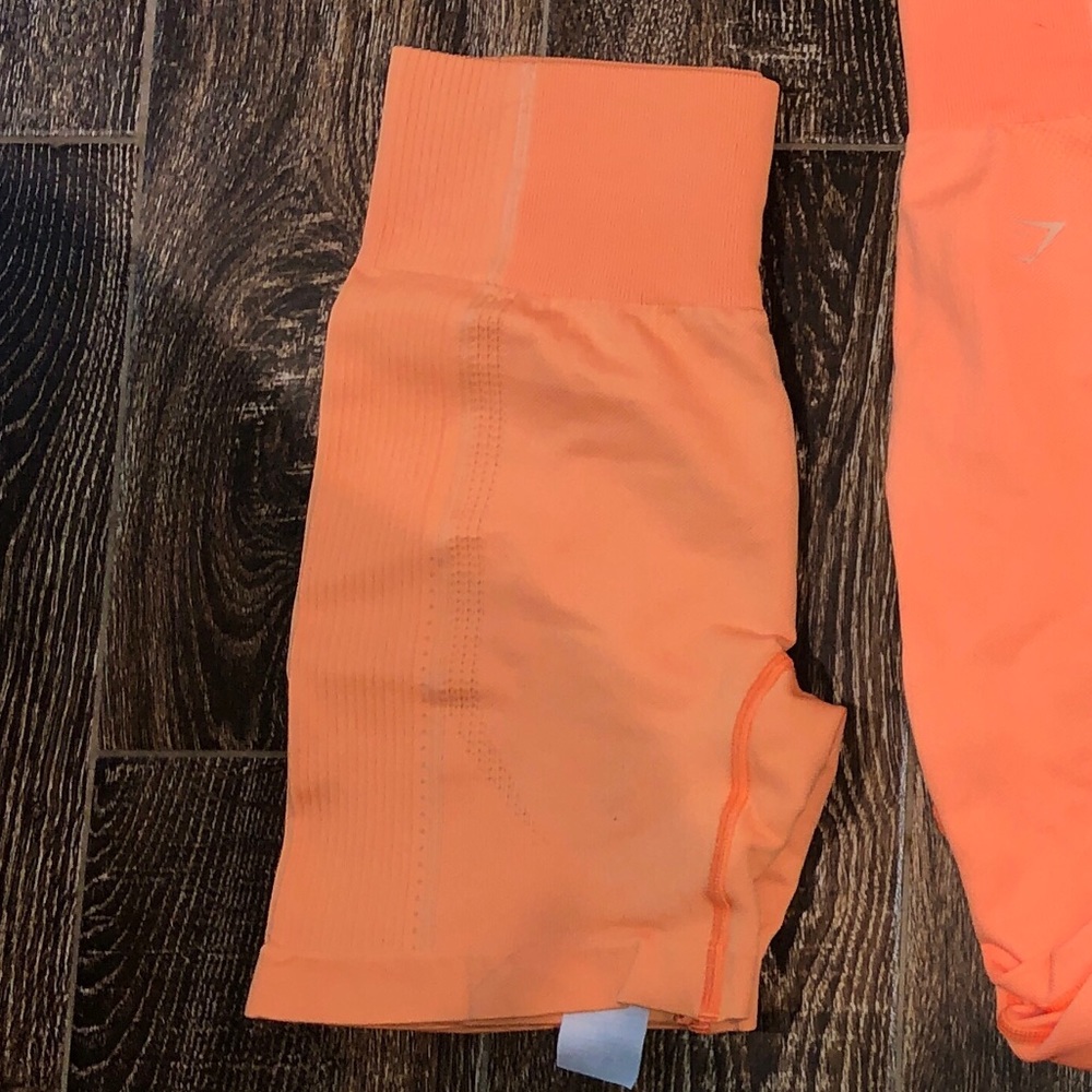 Gymshark Ultra Seamless Orange Shorts Medium